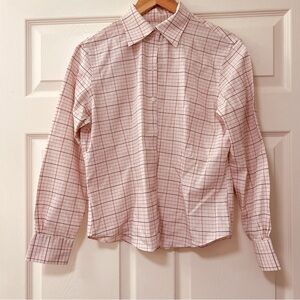 Brooks Brothers No-Iron Stretch Fitted Cotton Shirt Tattersall